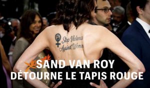 Sand Van Roy détourne le tapis rouge de Cannes