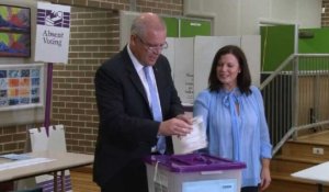 Australie: le PM sortant Scott Morrison vote