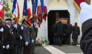 Obsèques d'Alain Bertoncello: arrivée du cercueil