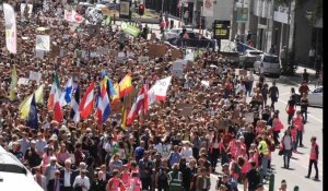 Des milliers de manifestants pour le climat rassemblés à Bruxelles