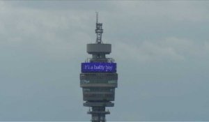 GB: la BT Tower diffuse un message pour le bébé royal