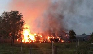 Incendie d'un hangar agricole à Coutiches