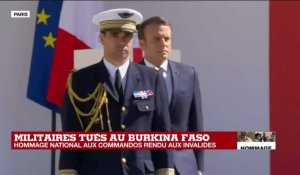 Hommage national aux deux commandos : Emmanuel Macron rejoint les familles des deux militaires