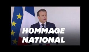Macron rend un hommage national aux soldats tués