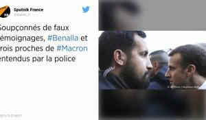 Alexandre Benalla et trois proches d'Emmanuel Macron entendus par la police