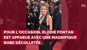 PHOTOS. Cannes 2019 : Elodie Fontan dans une robe très décolletée au bras de son compagnon Philippe Lacheau sur le tapis rouge