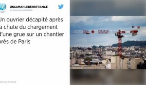 Nanterre. Le chargement d'une grue chute sur un chantier, un ouvrier tué