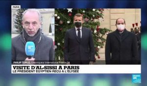 Visite d'al-Sissi à Paris : le président égyptien reçu à l'Elysée