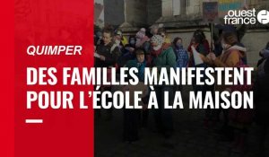 "Je suis libre et heureux" : à Quimper, une marche pour le droit de faire l'école à la maison