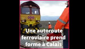 Calais : un premier train pour l'autoroute ferroviaire CargoBeamer