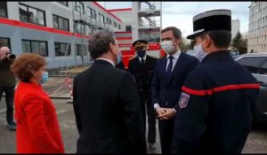 Olivier Véran visite du centre de vaccination des pompiers de Troyes