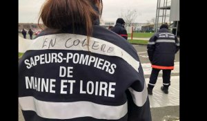 Manifestation des sapeurs-pompiers volontaires du Maine-et-Loire