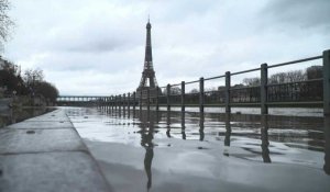 La Seine déborde de son lit à Paris, après de fortes pluies