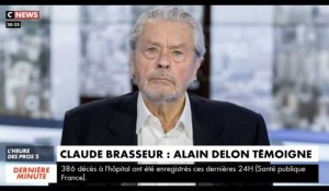 Claude Brasseur mort : troublé par l'émotion, Alain Delon lui rend hommage (vidéo)