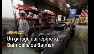 Arrageois: un garage qui répare la... Batmobile du film Batman de Tim Burton