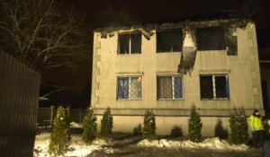 Ukraine: images de la maison de retraite ravagée par un incendie qui a fait 15 morts