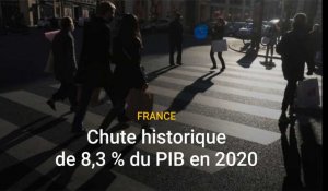 Chute historique de 8,3 % du PIB de la France en 2020