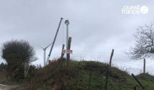 VIDÉO. À quoi ressemble le chantier de construction de quatre petites éoliennes, dans le nord Finistère ?