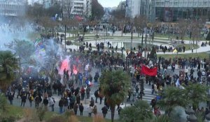 Manifestation à Paris: le cortège arrive place d'Italie