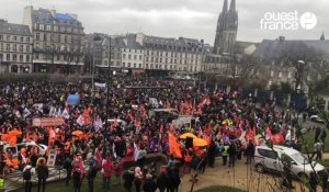 VIDÉO. Grève du 7 mars : à Quimper, retour sur la mobilisation contre la réforme des retraites