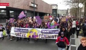 VIDÉO. Droits des femmes : plusieurs milliers de personnes défilent à Rennes