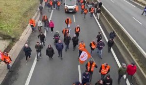 Charleville-Mézières: les manifestants sur la rocade