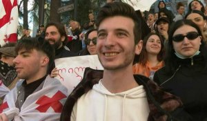 Des manifestants géorgiens veulent que leur pays mette le cap vers l'Europe