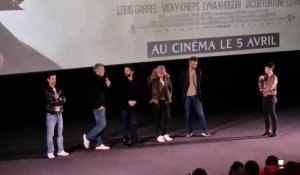 Vincent Cassel, Romain Duris, François Civil et Pio Marmaï de passage au cinéma Pathé d'Amiens pour les trois mousquetaires