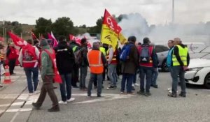 Manifestation sur l'autoroute A9 au Boulou