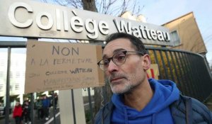 Manifestation contre la fermeture du collège Watteau à Valenciennes. Rencontre avec le président des parents d'élèves (PEEP), Rémy Lévêque