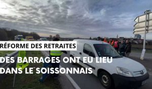 Deux barrages filtrants organisés à Soissons et Crouy contre la réforme des retraites