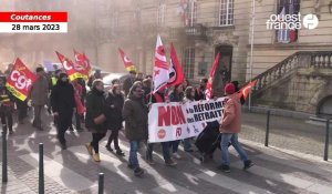 VIDÉO. À Coutances, le défilé contre la réforme des retraites s’élance de la place Saint-Nicolas
