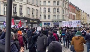 Lille : incidents place de Strasbourg , le cortège coupé en deux