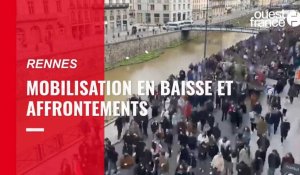 VIDÉO. Mobilisation en baisse, affrontements : les images de la manifestation à Rennes