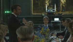 Emmanuel Macron partage un dîner de travail avec le Premier ministre néerlandais Mark Rutte