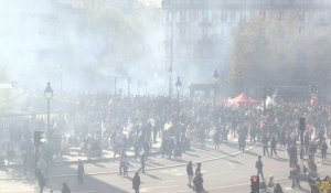 Retraites: A Paris, les manifestants arrivent à Bastille