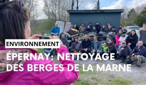 Opération nettoyage des berges de la Marne depuis Épernay