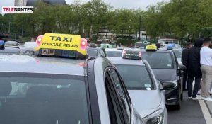 Manifestation des taxis en colère à Nantes