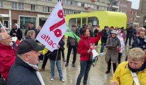 À Dunkerque, les manifestants chantent « même si Macron ne veut pas nous on est là ».