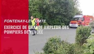 VIDEO. Pompiers, gendarmes et SAMU mobilisés pour un exercice de grande ampleur à Fontenay-le-Comte