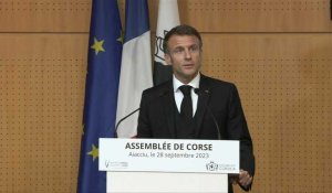 "Moment historique" en Corse: Macron veut qu'"une nouvelle étape soit franchie"