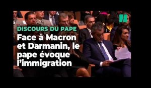 Face à Macron et Darmanin, le pape adresse ses mises en garde sur l’immigration et la fin de vie