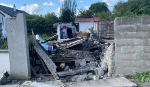 Blendecques : une voiture défonce un garage après une sortie de route