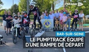 Le pumptrack de Bar-sur-Seine équipé d'une rampe de départ
