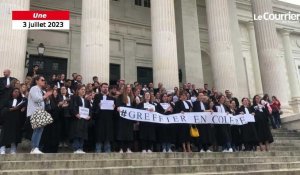 VIDÉO. Une centaine de personnes « en colère » sur les marches du palais de justice à Angers 