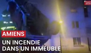 Incendie  d'un immeuble à Amiens