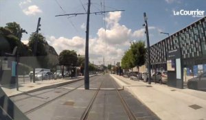 VIDÉO. Voyage en avant-première sur la nouvelle ligne B du tramway d'Angers dans la cabine du conducteur