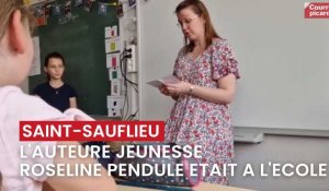 L'auteure Roseline Pendule à l'école de Saint-Sauflieu