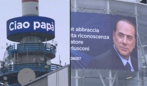 Italie: hommages à Silvio Berlusconi au siège de MediaForEurope à Milan