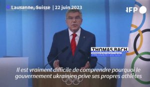 CIO: Thomas Bach regrette que Kiev "sanctionne" ses propres sportifs